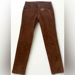 90s Luxury Ralph Lauren 100% Lamb Leather suede pants